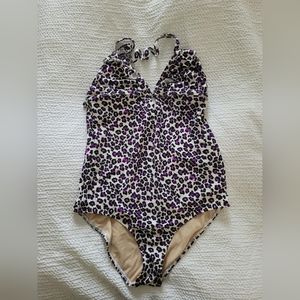 Leopard one piece swimsuit